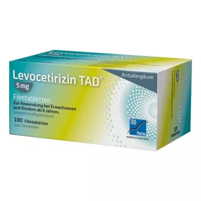 LEVOCETIRIZIN TAD 5 mg apvalkotās tabletes, 100 gab LEVOCETIRIZIN TAD 5 mg apvalkotās tabletes, 100 gab