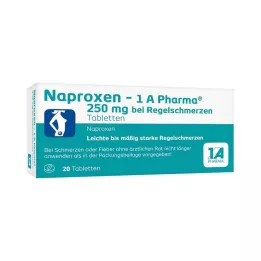 NAPROXEN-1A Pharma 250 mg tabletes menstruāciju sāpēm, 20 gab