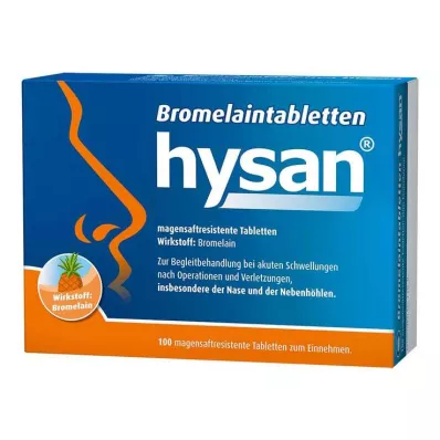 Bromelain tabletes hysan® zarnās šķīstošās tabletes, 100 gab Bromelain tabletes hysan® zarnās šķīstošās tabletes, 100 gab