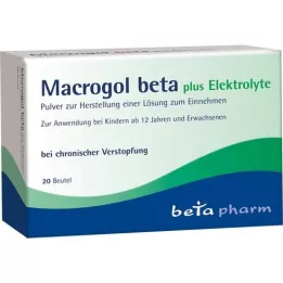 MACROGOL beta plus elektrolītu plv.iekšķīgai lietošanai, 20 gab