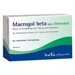 MACROGOL beta plus elektrolītu plv.iekšķīgai lietošanai, 20 gab