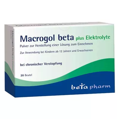 MACROGOL beta plus elektrolītu plv.iekšķīgai lietošanai, 20 gab