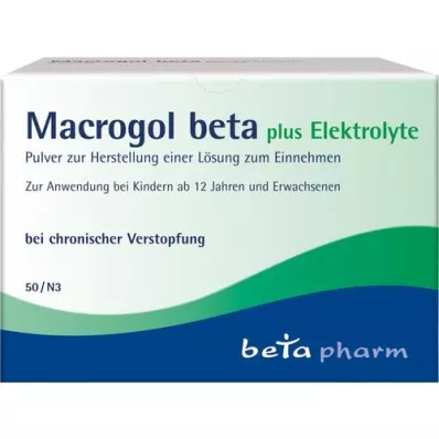 MACROGOL beta plus Elektrolītu plv.iekšķīgai lietošanai, 50 gab