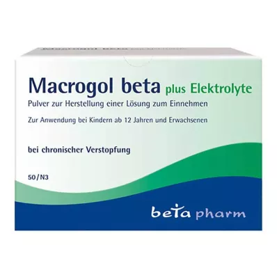 MACROGOL beta plus Elektrolītu plv.iekšķīgai lietošanai, 50 gab MACROGOL beta plus Elektrolītu plv.iekšķīgai lietošanai, 50 gab