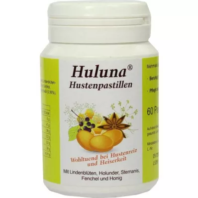 Huluna klepus pastilas, 60 gab