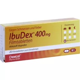 IBUDEX 400 mg apvalkotās tabletes, 20 gab