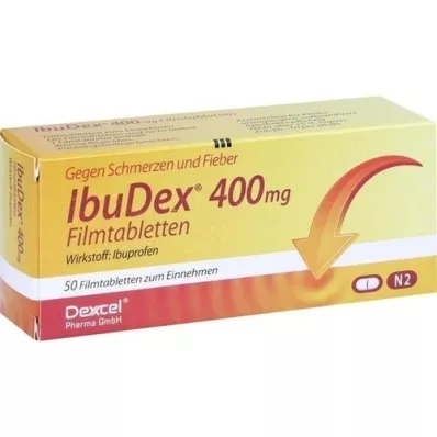 IBUDEX 400 mg apvalkotās tabletes, 50 gab