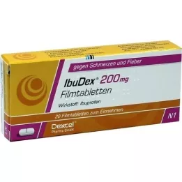 IBUDEX 200 mg apvalkotās tabletes, 20 gab