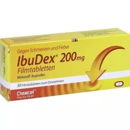 IBUDEX 200 mg apvalkotās tabletes, 30 gab