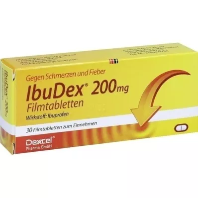 IBUDEX 200 mg apvalkotās tabletes, 30 gab