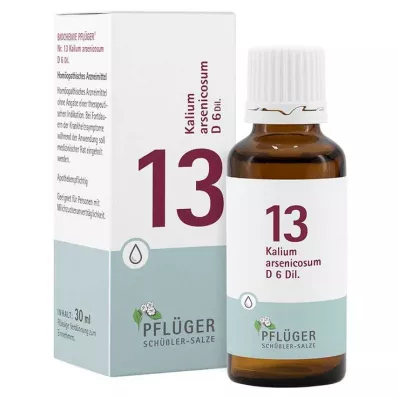 Biochemistry Pflueger 13 kālija arsēns.D 6 pilieni, 30 ml Biochemistry Pflueger 13 kālija arsēns.D 6 pilieni, 30 ml