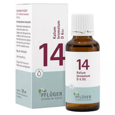 Biochemistry Pflueger 14 potassium bromat.D 6 pilieni, 30 ml Biochemistry Pflueger 14 potassium bromat.D 6 pilieni, 30 ml