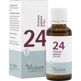 BIOCHEMIE Pflüger 24 Arsenum iodatum D 6 pilieni, 30 ml