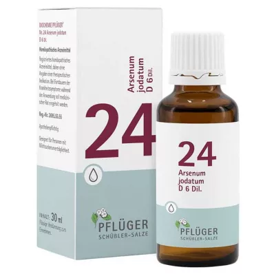 Biochemistry Pflueger 24 Arsenum jodatum D 6 pilieni, 30 ml