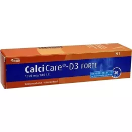 CALCICARE D3 forte putojošās tabletes, 20 gab