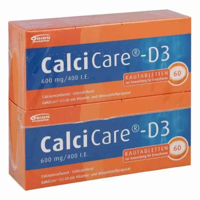 CalciCare-D3 600 mg/400 starptautiskās vienības (120 gab.) CalciCare-D3 600 mg/400 starptautiskās vienības (120 gab.)