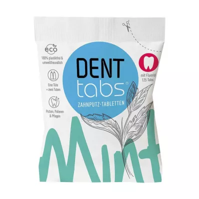 Denttabs zobu pastas tabletes stevia mint, 125 gab Denttabs zobu pastas tabletes stevia mint, 125 gab