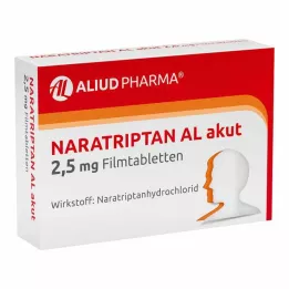 NARATRIPTAN AL akūtas 2,5 mg apvalkotās tabletes, 2 gab