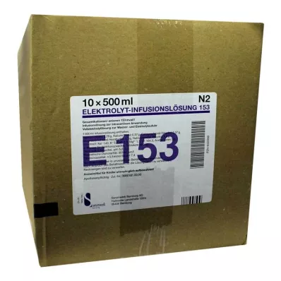 Elektrolītu infūzijas šķīdums 153 PE-pudele, 10X500 ml Elektrolītu infūzijas šķīdums 153 PE-pudele, 10X500 ml