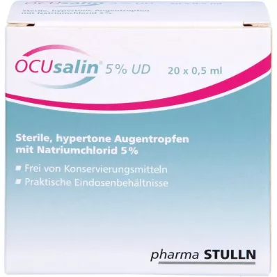 OCUSALIN 5% UD Acu pilieni, 20X0,5 ml