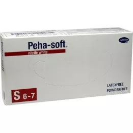 PEHA-SOFT nitrils balts Unt.Hands.unsteril pf S, 100 St