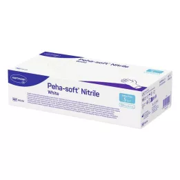 Peha Soft nitrila balti pārbaudes cimdi, bez pūdera, nesterili S, 100 gab