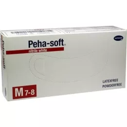 PEHA-SOFT nitrils balts Unt.Hands.nesterils pf M, 100 gab