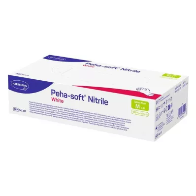 Peha Soft nitrila balti pārbaudes cimdi bez pūdera, nesterilie M, 100 gab