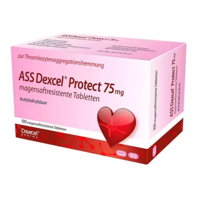 ASS Dexcel Protect 75 mg zarnās apvalkotās tabletes, 100 gab