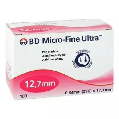 Bd Micro-fine Ultra Pen adatas 0,33x12,7 mm (100 gab.) Bd Micro-fine Ultra Pen adatas 0,33x12,7 mm (100 gab.)