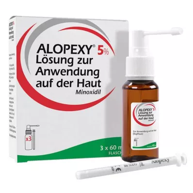 Alopexy 5% šķīdums, 3X60 ml Alopexy 5% šķīdums, 3X60 ml