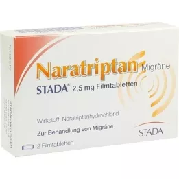 NARATRIPTAN Migrēna STADA 2,5 mg apvalkotās tabletes, 2 gab
