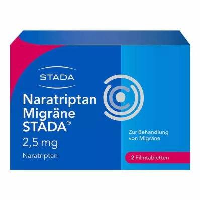 Naratriptan Migraine STADA® 2,5 mg apvalkotās tabletes, 2 gab Naratriptan Migraine STADA® 2,5 mg apvalkotās tabletes, 2 gab