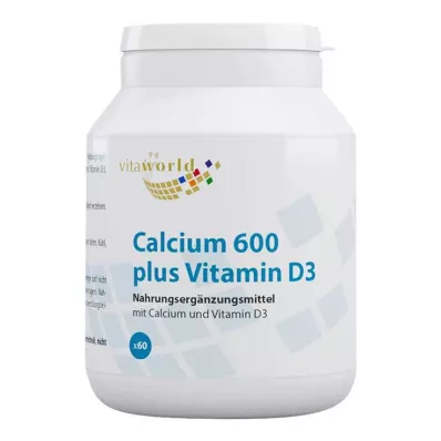 Calcium 600 plus D3 tabletes, 60 gab