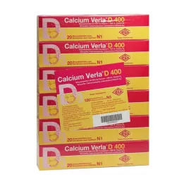 CALCIUM VERLA D 400 šļirstošās tabletes, 120 kapsulas
