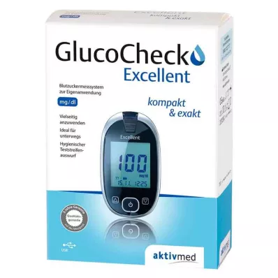 Gluco Check Excellent cukura līmeņa asinīs mērīšanas komplekts mg / dl, 1 gab
