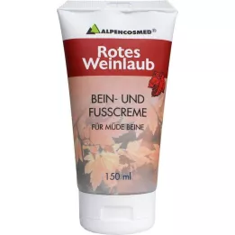 ALPENCOSMED Sarkano vīnogulāju lapu krēms kājām un pēdām, 150 ml