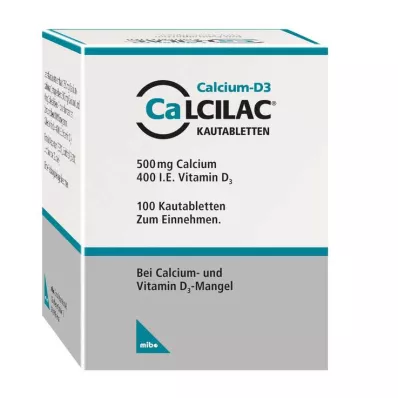 CALCILAC Košļājamās tabletes, 100 gab CALCILAC Košļājamās tabletes, 100 gab
