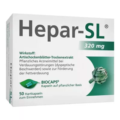 Hepar-SL® 320 mg cietās kapsulas, 50 gab Hepar-SL® 320 mg cietās kapsulas, 50 gab
