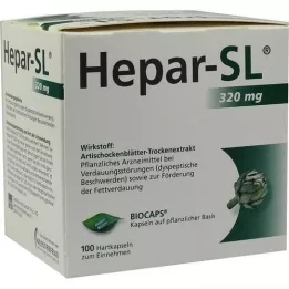 HEPAR-SL 320 mg cietās kapsulas, 100 gab