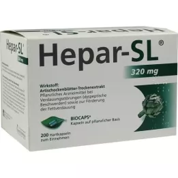HEPAR-SL 320 mg cietās kapsulas, 200 gab