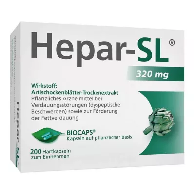 Hepar-SL® 320 mg cietās kapsulas, 200 gab