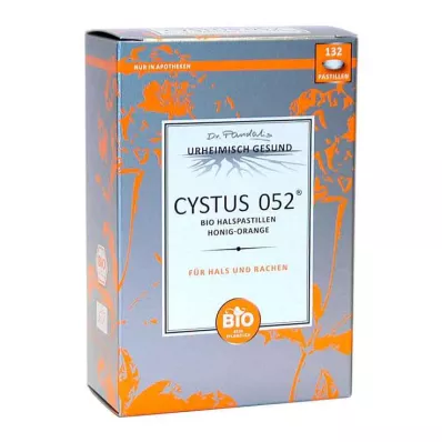 Cystus 052 Organic Kakla losēnas Medus Apelsīns, 132 gab Cystus 052 Organic Kakla losēnas Medus Apelsīns, 132 gab