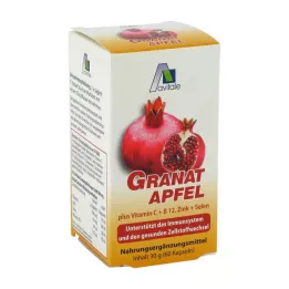 GRANATAPFEL 500 mg plus Vit.C+B12+Cinka+Selēna kapsulas, 60 kapsulas