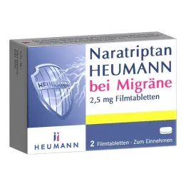 NARATRIPTAN Heumann migrēnai 2,5 mg apvalkotās tabletes, 2 gab