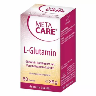 META-CARE L-glutamīna kapsulas, 60 kapsulu