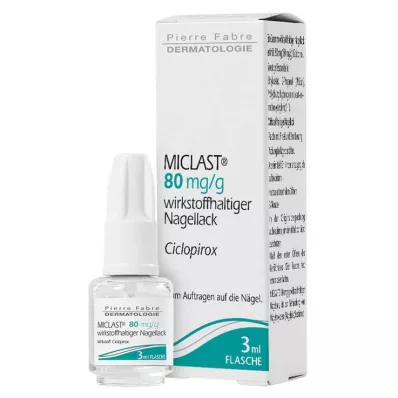 Miclast 80 mg/g aktīvā nagu laka, 3 ml