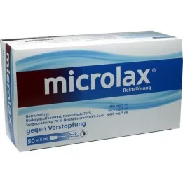 MICROLAX Rektālā šķīduma klizmas, 50X5 ml