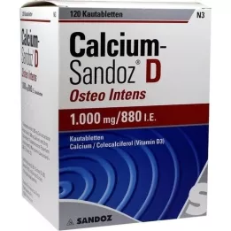 CALCIUM SANDOZ D Osteo intens košļājamās tabletes, 120 kapsulas