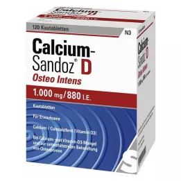 CALCIUM SANDOZ D Osteo intens košļājamās tabletes, 120 kapsulas